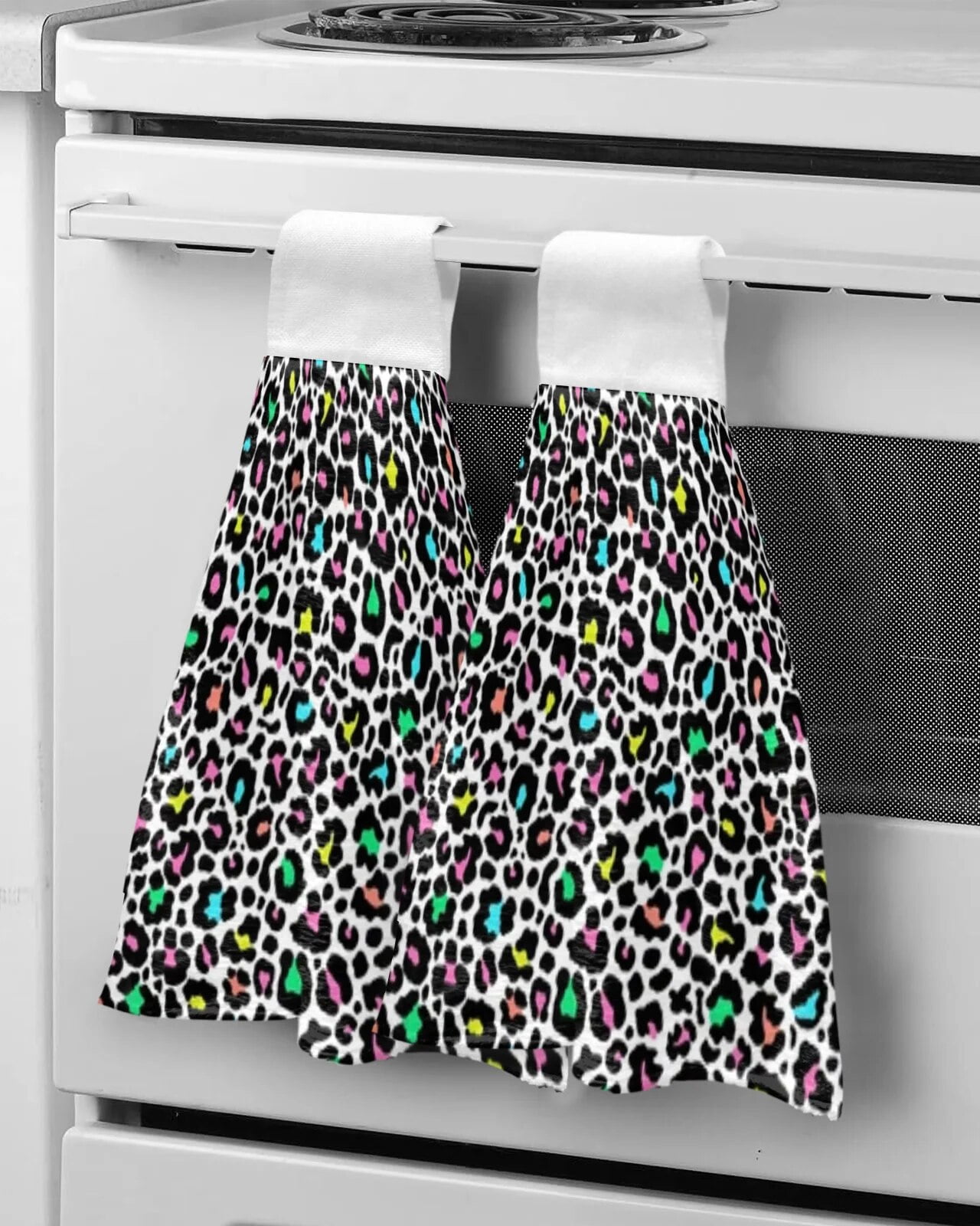 Leopard Print Abstract Hand Towels For Bathroom Absorbt Microfiber