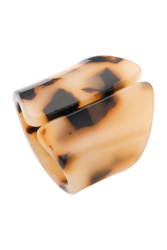 Leopard Print Adjustable Rings Lightweight Comfort Fit Finger Acrylic Fashion Jewelry Gift for Women Men