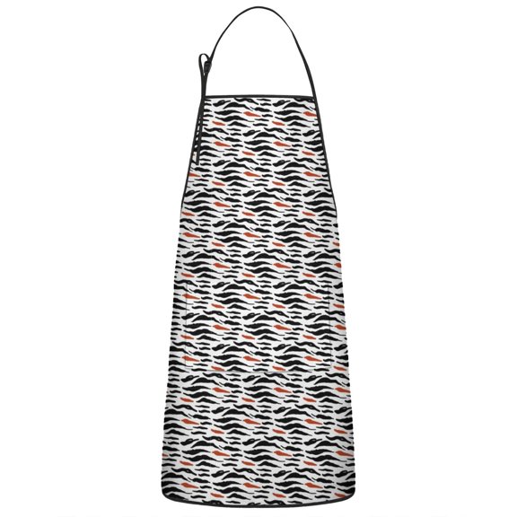 Leopard Print Adjustable Waterproof Apron for Adults 33x27 Inch – Cooking Apron with 2 Large Pockets, Durable Polyester Bib for Kitchen, Baking, BBQ, and Home Use