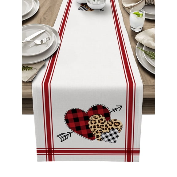 Leopard Print Animal Skin Texture Dressing Table Table Runner Home Wedding Table Mat Centerpieces Decoration Dining Tablecloth
