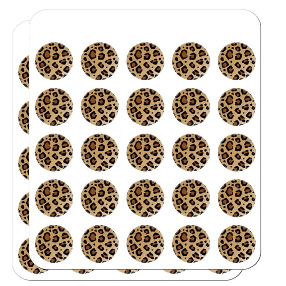Leopard Print Animal Spots 1" Planner Calendar Scrapbooking Crafting Opaque Stickers