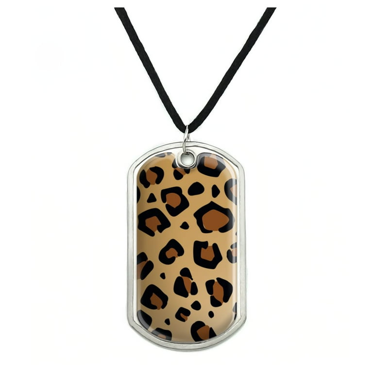 Leopard print pendant necklace shop