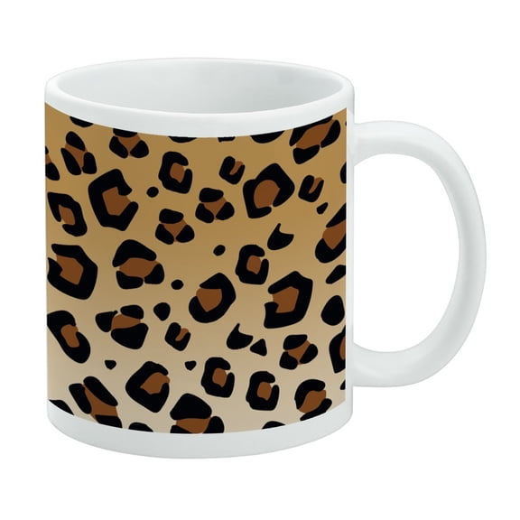 Leopard Print Animal Spots White Mug