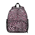 thumbnail image 1 of Leopard Print Backpack Backpack for School,Cute School Bag,Schoolbag with Adjustable Shoulder Straps & Padded Back,13.8"x11.4"x6", 1 of 6