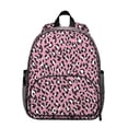 thumbnail image 1 of Leopard Print Backpack Backpack for School,Cute School Bag,Schoolbag with Adjustable Shoulder Straps & Padded Back,13.8"x11.4"x6", 1 of 6