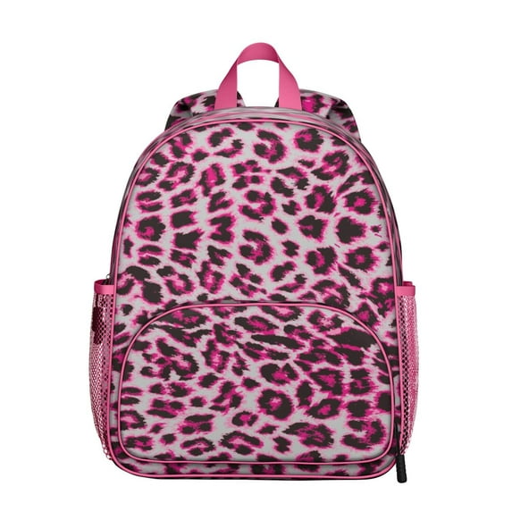 Leopard Print Backpack Backpack for School,Cute School Bag,Schoolbag with Adjustable Shoulder Straps & Padded Back,13.8"x11.4"x6"