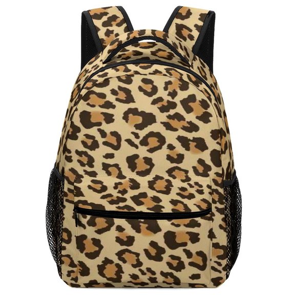 Leopard Print Backpack Men Women Teenage Daypack College Canvas Bags Lightweight