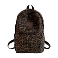 thumbnail image 1 of Leopard Print Backpack for Women, Fashionable School Bag with Large Capacity, Durable Nylon Bookbag for Teen Girls College Students Daily Travel Commute Brown, 1 of 5