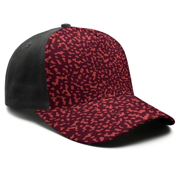 Leopard Print Baseball Cap Adjustable Size – Stylish Spliced Design Trucker Hat, Dad Hat with Full Print Front & Brim, Breathable Cotton Blend Snapback for Sports, Travel & Daily Wear