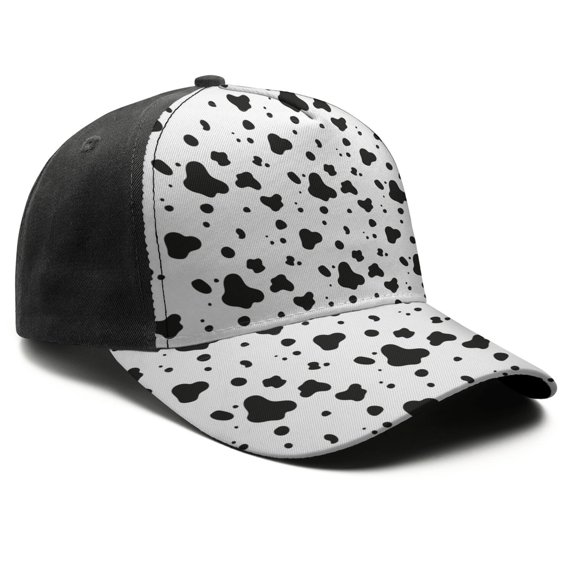 Leopard Print Baseball Cap Adjustable Size – Stylish Spliced Design Trucker Hat, Dad Hat with Full Print Front & Brim, Breathable Cotton Blend Snapback for Sports, Travel & Daily Wear
