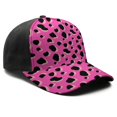 thumbnail image 1 of Leopard Print Baseball Cap Adjustable Size – Stylish Spliced Design Trucker Hat, Dad Hat with Full Print Front & Brim, Breathable Cotton Blend Snapback for Sports, Travel & Daily Wear, 1 of 3