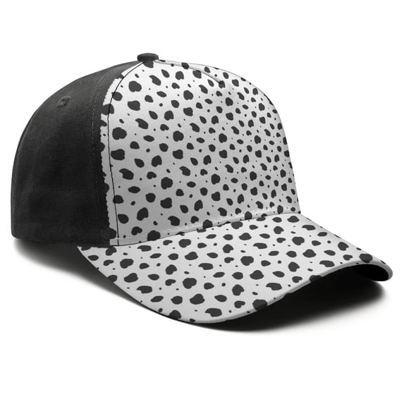 Leopard Print Baseball Cap Adjustable Size – Stylish Spliced Design Trucker Hat, Dad Hat with Full Print Front & Brim, Breathable Cotton Blend Snapback for Sports, Travel & Daily Wear