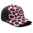 thumbnail image 1 of Leopard Print Baseball Cap Adjustable Size – Stylish Spliced Design Trucker Hat, Dad Hat with Full Print Front & Brim, Breathable Cotton Blend Snapback for Sports, Travel & Daily Wear, 1 of 3