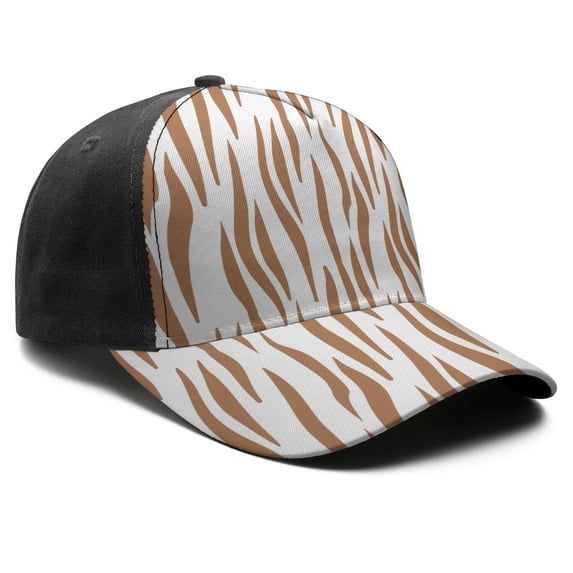 Leopard Print Baseball Cap Adjustable Size – Stylish Spliced Design Trucker Hat, Dad Hat with Full Print Front & Brim, Breathable Cotton Blend Snapback for Sports, Travel & Daily Wear