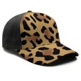 thumbnail image 1 of Leopard Print Baseball Cap Adjustable Size – Stylish Spliced Design Trucker Hat, Dad Hat with Full Print Front & Brim, Breathable Cotton Blend Snapback for Sports, Travel & Daily Wear, 1 of 3