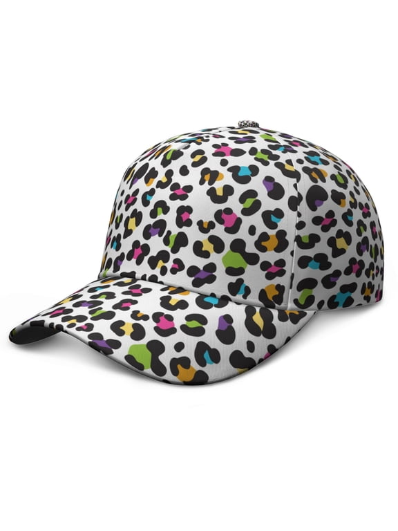 Leopard Print Baseball Cap, Classic Adjustable Dad Hat with UV Protection, Lightweight and Durable Performance Hat for Women Men, Vintage Animal Pattern for Daily Wear and Outdoor Sports