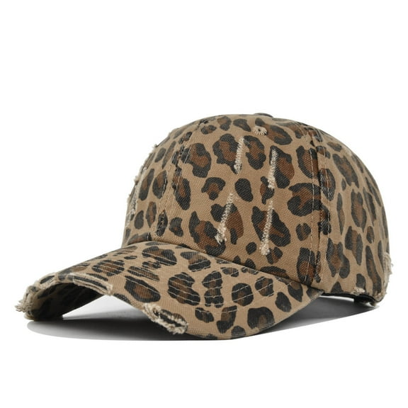 Leopard Print Baseball Cap Fashion Funny Print Baseball Cap Adjustable Peaked Cap Outdoor Sports Couple Hats Adjustable Curved Brim Hats Sun