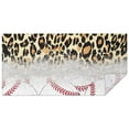thumbnail image 1 of Leopard Print and Baseballs Pattern Rectangle Tablecloth 60"x120",Waterproof Polyester Rectangle Table Cloth, Wipeable Spillproof Polyester Tablecloth for Dining, Camping, Indoor and Outdoor, 1 of 6