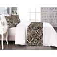 thumbnail image 1 of Leopard Print Bed Runner Set, Classic Wild Cat Skin Inspired Spots Jungle Design Fashion, Decorative Bedding Scarf & 2 Pillow Shams for Hotels Homes, King, Dark Brown Beige and Camel, by Ambesonne, 1 of 3