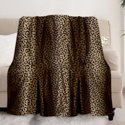 Leopard Print Blanket Gifts for Women, Super Soft Flannel Fleece Cheetah Throw Blanket Gift for Birthday Christmas, Fuzzy Cozy Blankets for Couch Bed Sofa Leopard Decor 50" 60"