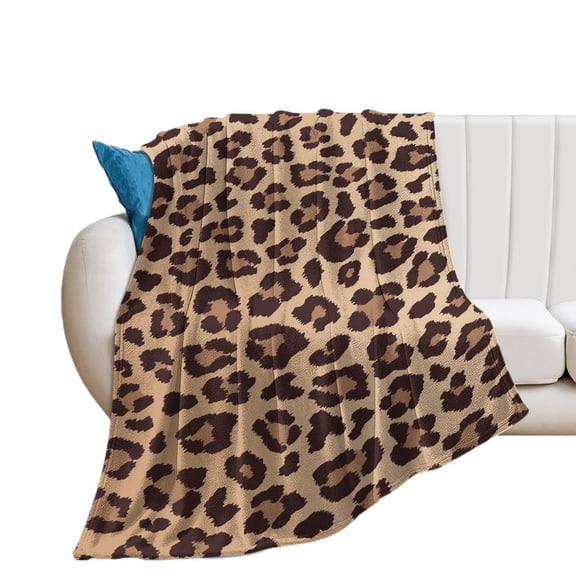 Leopard Print Blankets Bedroom Living Room Sofa Throw Blankets for Beds