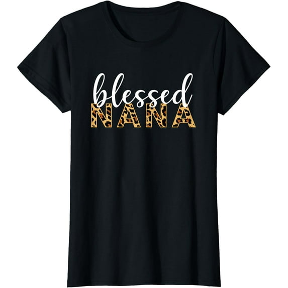 Leopard Print Blessed Nana Cute Cheetah Mother's Day Gift T-Shirt