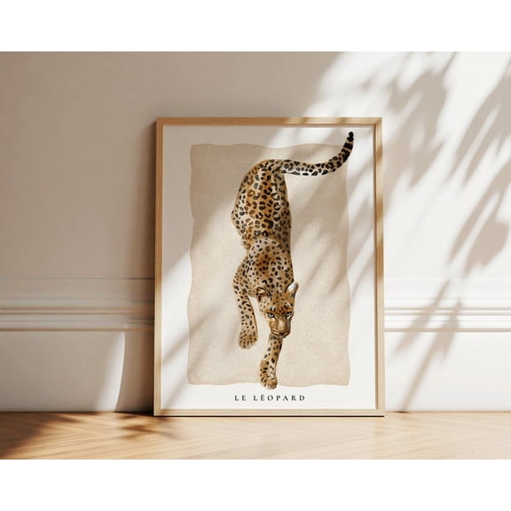 Leopard Print, Boho Cheetah Print, Boho Home Decor, Trendy Minimalist Art Print, French Leopard, preppy wall art, Jungle Poster wild poster 8x12 UNFRAMED