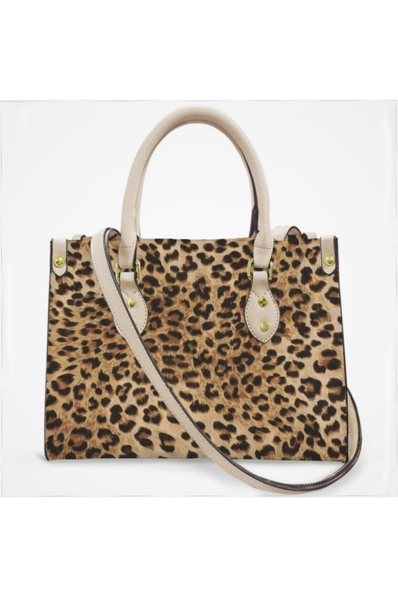 Leopard Print Brown Cross Body Bags For Women Small Leather Female Handbags Fashion Top-Handle Totes