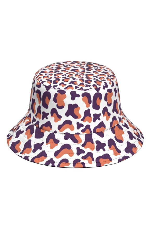 Leopard Print Bucket Hat, Personalized Acrylic Fisherman Hat, Soft and Warm Casual Outdoor Cap for Daily Wear