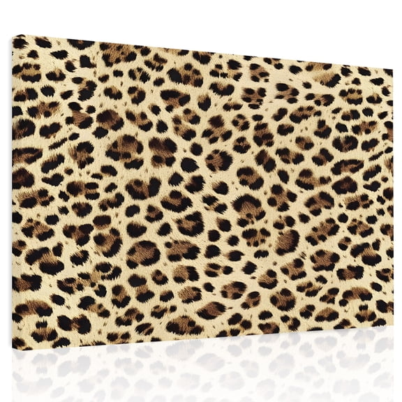 Leopard Print Canvas Print Wall Art, Modern Abstract Leopard Texture Wall Decor Modern Artwork Paintings Pictures for Living Room Framed and Stretched Ready to Hang, 20" x 24"