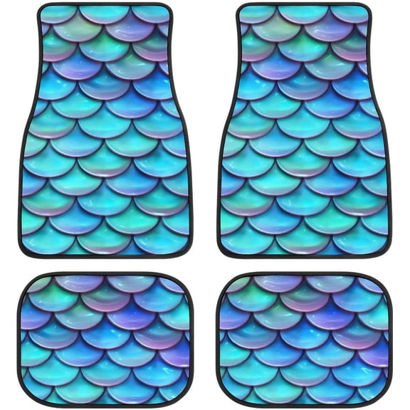 Leopard Print Car Floor Mats Set of 4,Leopard Animal Skin Pattern Vehicle Front Rear Carpets Mat Decorative Car Floor Carpets Rugs Non-Slip Auto Car Accessories Universal Fit for Car SUV Truck Van