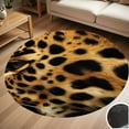 thumbnail image 1 of Leopard Print Cheetah Spots Round Carpet Living Room Bedroom Home Decoration Coffee Table Mat Lounge Rug Chair Mats, 1 of 5