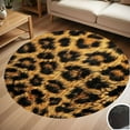 thumbnail image 1 of Leopard Print Cheetah Spots Round Carpet Living Room Bedroom Home Decoration Coffee Table Mat Lounge Rug Chair Mats, 1 of 5