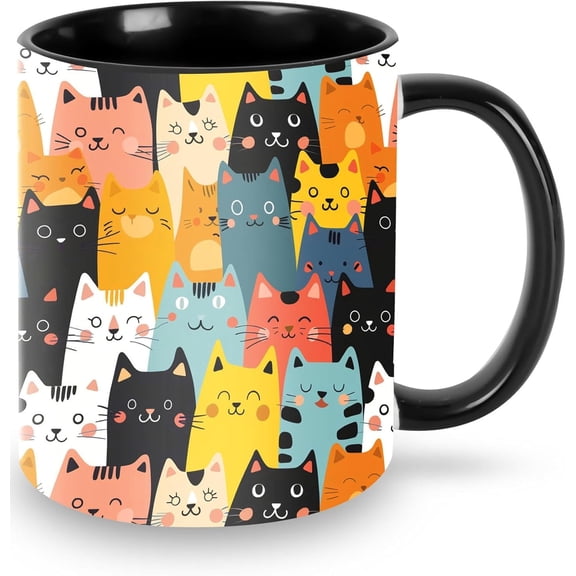 Leopard Print Coffee Mug 11 OZ Cute Tea Cup Funny Coffee Cups for Women Microwave Safe