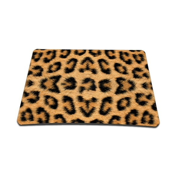 Leopard Print Colored 1 X Standard 7 x 9 Rectangle Non - Slip Rubber Mouse Pad