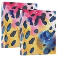 thumbnail image 1 of Leopard Print Colorful 3 Ring Binders 1.5 inch Hardcover File Folders with Interior Pockets A4 Size Organizer for School Office Hospital, 1 of 8