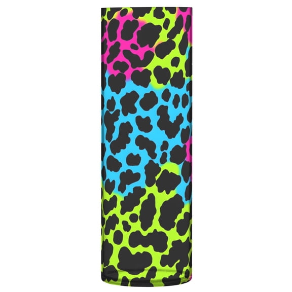 Leopard Print Colorful Pattern Vase Flower Vase Clear Unbreakable Plastic Tall Decorative 11.8in