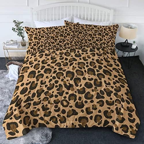 Leopard Print Comforter Set Twin/Twin XL Size Trendy Stylish Wild