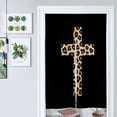 thumbnail image 1 of Leopard Print Cross Door Curtain Nordic Living Room DoorCurtain Porch Partition Curtain Kitchen Rative Half Curtain, 1 of 4