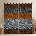 thumbnail image 1 of Leopard Print Curtains Adults Watercolor Brown Diamond 38''Wx45''L Curtains & Drapes Cheetah 30%-50% Blackout Curtains Christmas Gifts (No Real Glitter No Sequin), 1 of 6