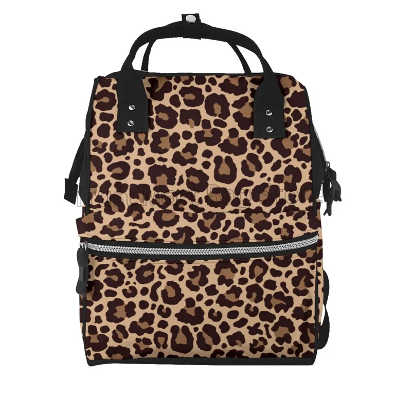Leopard print backpack diaper bag online