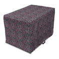 thumbnail image 1 of Leopard Print Dog Crate Cover, Safari Animal Pattern Nature Inspired Fashion Cheetah Panther, Easy to Use Pet Kennel Cover for Medium Large Dogs, 35" x 23" x 27", Pink Grey Black, by Ambesonne, 1 of 6