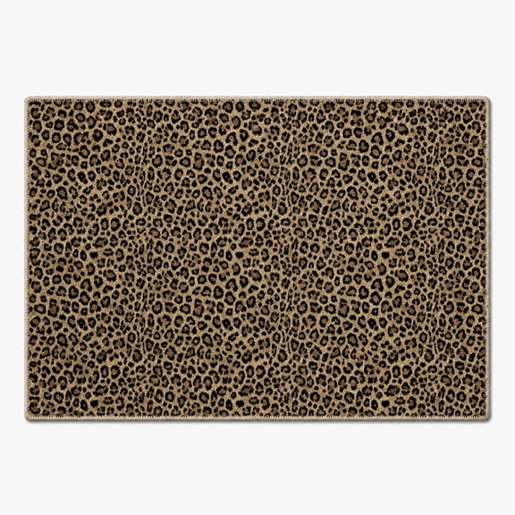 Leopard Print Doormat – Animal Print Floor Mat, Non-Slip Backing, 2 Sizes