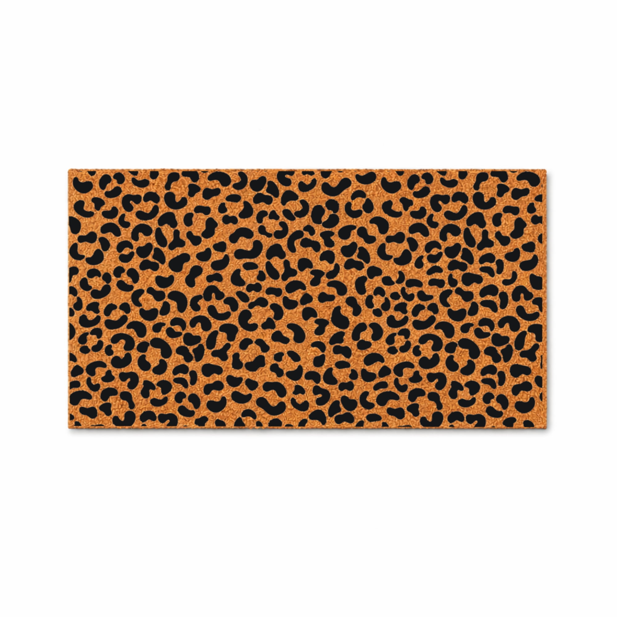 Leopard Print Doormat, Animal Pattern Entryway Door Mat, Indoor Outdoor Welcome Mat (18x30 inches) WoodByStu 1613