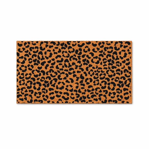 Leopard Print Doormat, Animal Pattern Entryway Door Mat, Indoor Outdoor Welcome Mat (24x36 inches) WoodByStu 1613