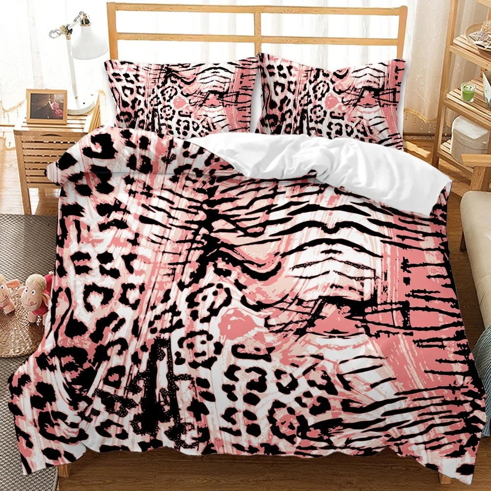 Leopard Print Duvet Cover Set Adults Cheetah Leopard Africa Animal ...