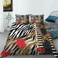 thumbnail image 1 of Leopard Print Duvet Cover Set Microfiber European Retro Classic Printing Twin Bedding Set Leopard Go, 1 of 5