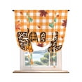 thumbnail image 1 of Leopard Print Fall Tie Up Curtains for Windows 45 Inch Length Balloon Curtains Kitchen Adjustable Balloon Window Shade Thanksgiving Pumpkin Maple Orange Plaid Tie Up Bathroom Curtain Window 42"x45", 1 of 6