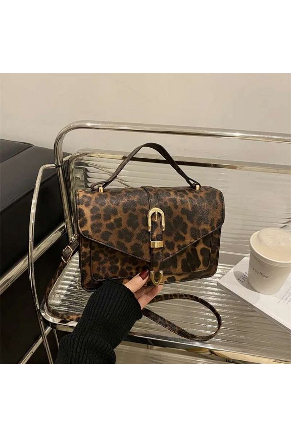 Leopard Print Fashionable Unisex Crossbody Bag for Work & Casual Wear