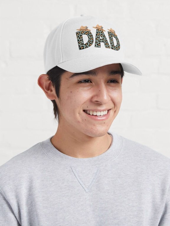 Leopard Print Fedora Dad Baseball Cap, Father's Day Fashion Father Graphic Design, Classic Hat